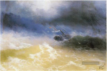  russisch - Hurrikan auf einem Meer 1899 Verspielt Ivan Aiwasowski makedonisch